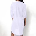 thumbnail image 7 of NMMUED Cover Ups for Swimwear Women Blouse Long Button Down Shirt Dresses Tops Beach Vacation Clothes for Women White A, 7 of 7