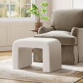 thumbnail image 4 of Tribesigns Vanity Stool Chair, Large Foot Stool Ottoman, Extra Seating for Living Room(2,White）, 4 of 5