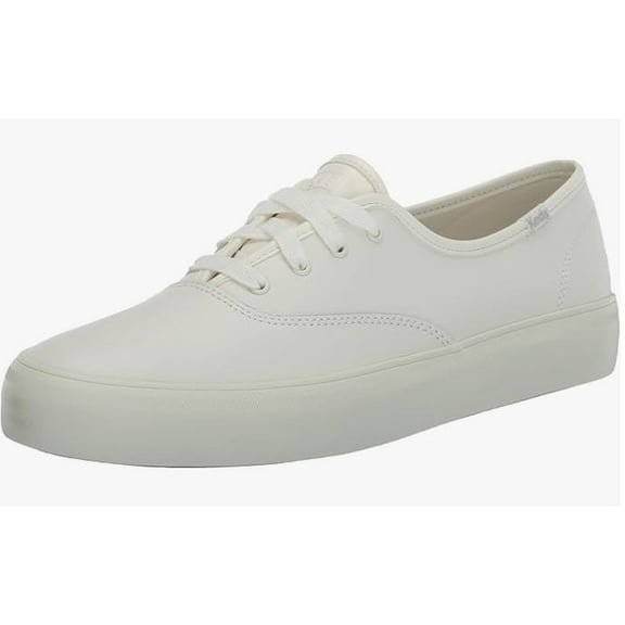 Keds Women's Champion Gender Neutral Sneaker, White Leather, 8