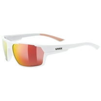 UVEX Sportstyle 233 P - Unisex Adults Polarized Sports Eyewear White Matte/Red