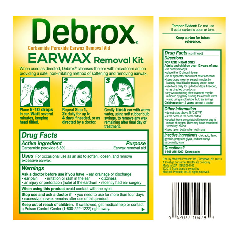 Debrox Earwax Removal Kit (Drops and Ear Syringe Bulb) - User Review 