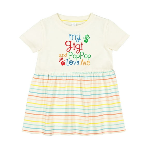Inktastic My Gigi and Poppop Love Me Girls Baby Dress