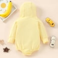 thumbnail image 3 of URMAGIC Infant Baby Girl Boy Hooded Romper, Long Sleeve Solid Color Bodysuit Jumpsuit Hoodies 0-18 Months, 3 of 6