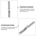 thumbnail image 4 of 20mm Shark Mesh Stainless Steel Watch Band Strap Folding Clasp Watchband (Short Pattern Silver), 4 of 6