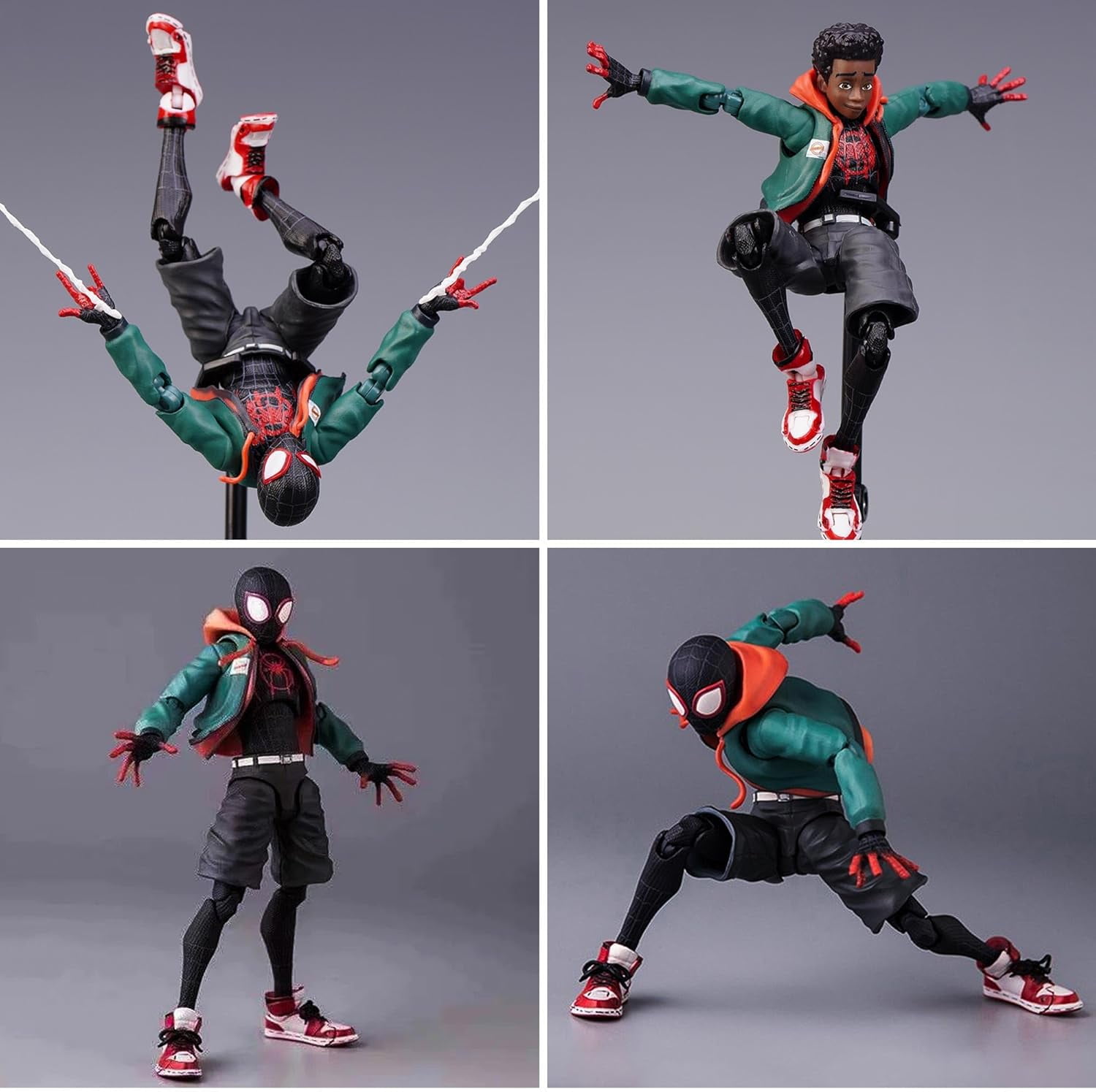 Cyinyin Spider Superhero Action Figure , Into The Spider-Verse Miles Morales Sentinel Sv-Action Figure Exclusive Super Heroes, Moveable Pvc Figure Collectible Model Figurine Statue
