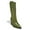 Olive Green, variant on FSJ Women Pointed Toe Embroidered Mid Calf Boots Side Zipper Stacked Chunky High Heels Comfortable Outdoor Cowboy Boots Size 8 Blue