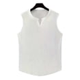 thumbnail image 5 of Men's Slim Fit Tank Tops Breathable Sleeveless Shirts for Gym Summer Casual Wear with Zipper Detail Lightweight Muscle Tee Mens Basic Tee Shirts Summer Classic T-Shirts, 5 of 9