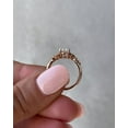 thumbnail image 4 of solitaire jewels Snow Drift Style 1.75CT Oval Moissanite Engagement Ring For Women, 10K Rose Gold, 4 of 5