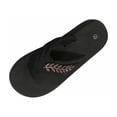 thumbnail image 4 of KIJBLAE Women's Rhinestone Sparkly Open Toe Flip Flops, Wide Size Casual Beach Slippers for Summer Outdoor Gold 36, 4 of 9