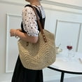 thumbnail image 4 of Summer Casual Straw Tote Bag Large Capacity Woman Woven Shoulder Handbag for Summer Beach Vocation, 4 of 5
