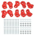 thumbnail image 1 of Rock Climbing Holds, 10 Pcs Small Climbing Rock Wall Grips with Double Hole for Playground Accessory, Red-B, 1 of 7