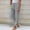 A1 Grey, variant on Women Linen Pants Summer Casual Drawstring Elastic Waist Pants Lightweight Capris Beachwear,Linen Pants with Pockets Side Button High Waist Comfy Gauze Pants Loose Trousers Ankle Cropped Pants L
