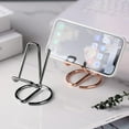 thumbnail image 4 of Cell Phone Stand, Business Card Holder, Mobile Phone Holder \u2013 Metal Wire Cellphone Cradle Dock, Compatible with iPhone/Android Phones/iPad Mini/Kindle (Black), 4 of 5