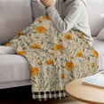thumbnail image 3 of Spring Daisy Blanket Soft Cozy Warm Throw Blanket for Couch, Plush Fuzzy Flannel Fleece Blankets for Sofa, Country Vintage Yellow White Floral Leaf Plaid Bed Blankets Gifts for Men, 30"x40", 3 of 9