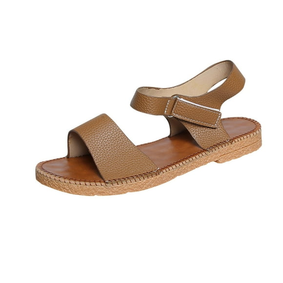 SEAOPEN Slingback Kitten Heels for Women Pointed Toe Low Chunky Heels Slip On Pumps with Buckled Straps Dress Work Heeled Sandals Size 9 Brown