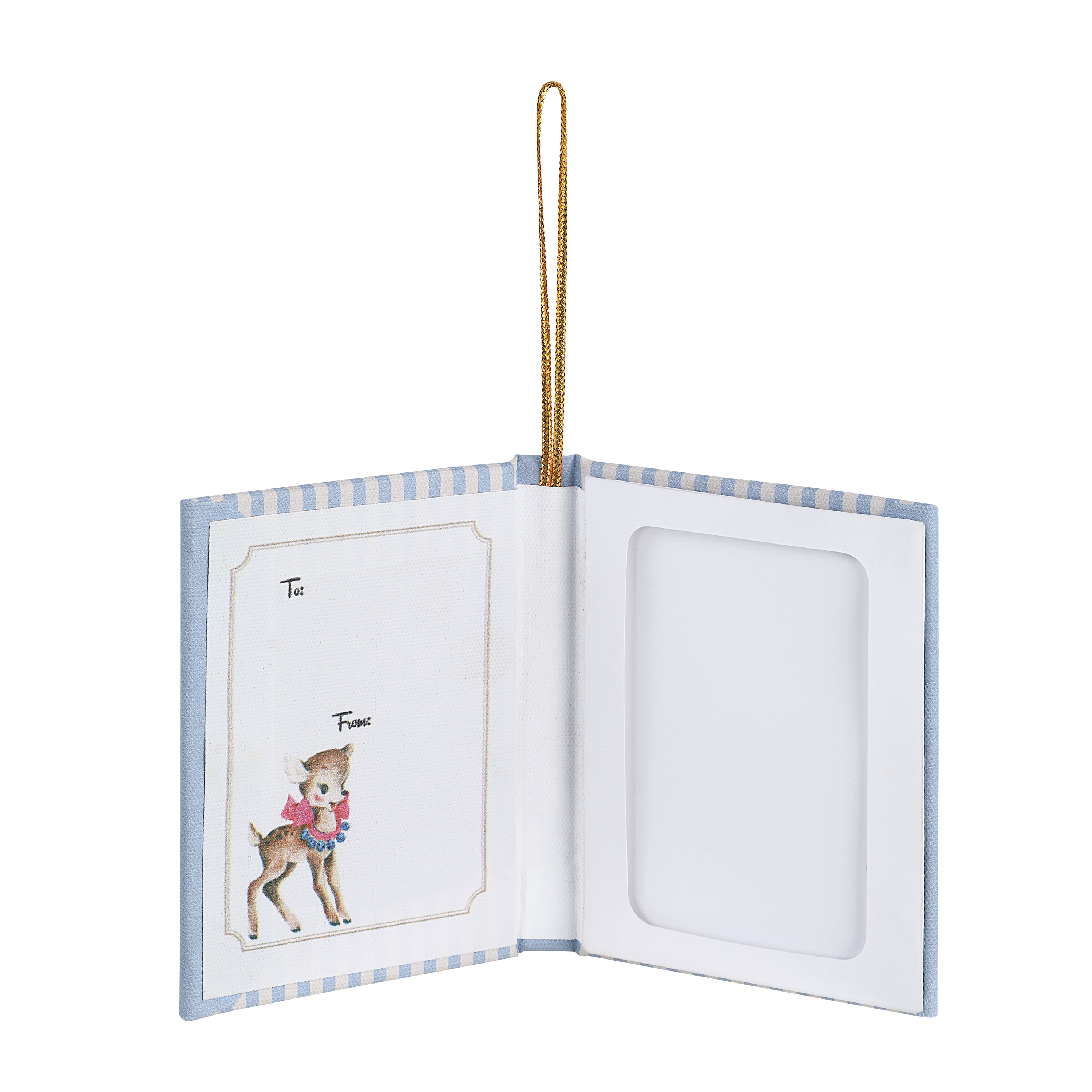 Mr. Christmas Reindeer Storybook Ornament, Blue