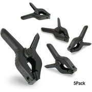 LS Photography |5-Pack| For Photography Studio Set Ups and Home Improvement Projects 4.5 inch Nylon Spring Clamp, WMT1127