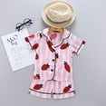 Toddler Boy Pajamas Baby Short Sleeve Cartoon Printing Sleepwear Tops
