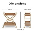 thumbnail image 3 of Adore Decor Jolie Kitchen Bar Cart Gold/Brown, 3 of 5