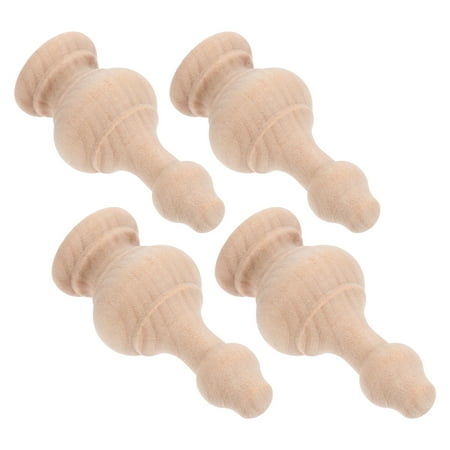 FRCOLOR 4pcs Rustic Wooden Small European Entry Table Decor Coffee Table Decorations Home Furnishing Decorations