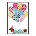 thumbnail image 2 of Cuadros Decorativos 2 hebras cachorro globos bordado parcial estampado punto de cruz decoración del hogar regalo Ndcxsfigh Nuevos Originales, 2 of 9