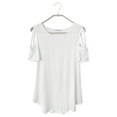 thumbnail image 6 of ADREAMLY Cold Shoulder Top for Women Strappy T Shirt Summer Short Sleeve Casual Blouse, 6 of 8