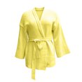 thumbnail image 4 of LNWUY Womens Belted Wrap Sweater Cardigan, Oversized V Neck Knit Coat, Solid Color Open Front Fall Winter Jacket Outerwear Yellow Free Size, 4 of 7