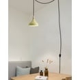 thumbnail image 5 of Kiven Pendant Light with Dimmable Light Cord (15ft) and Smart Motion Sensor Plug-in Outlet, Dimmable and Auto On/Off Light, Bulb Not Included-1Pack (Macaron Yellow), 5 of 8