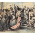 thumbnail image 2 of Bellows, George 13x12 Gold Ornate Wood Framed with Double Matting Museum Art Print Titled - Society Ball, 2 of 4