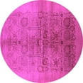 thumbnail image 1 of Ahgly Company Indoor Round Oriental Pink Industrial Area Rugs, 6' Round, 1 of 4