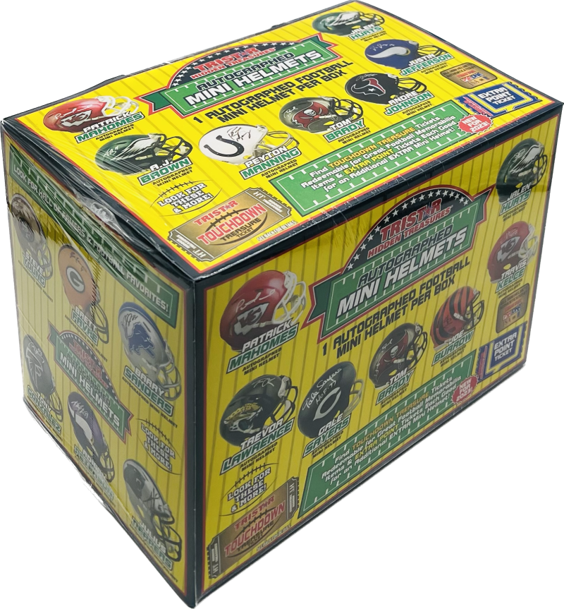 2023 Tristar Hidden Treasures Football Mini Helmet Yellow Box SR17