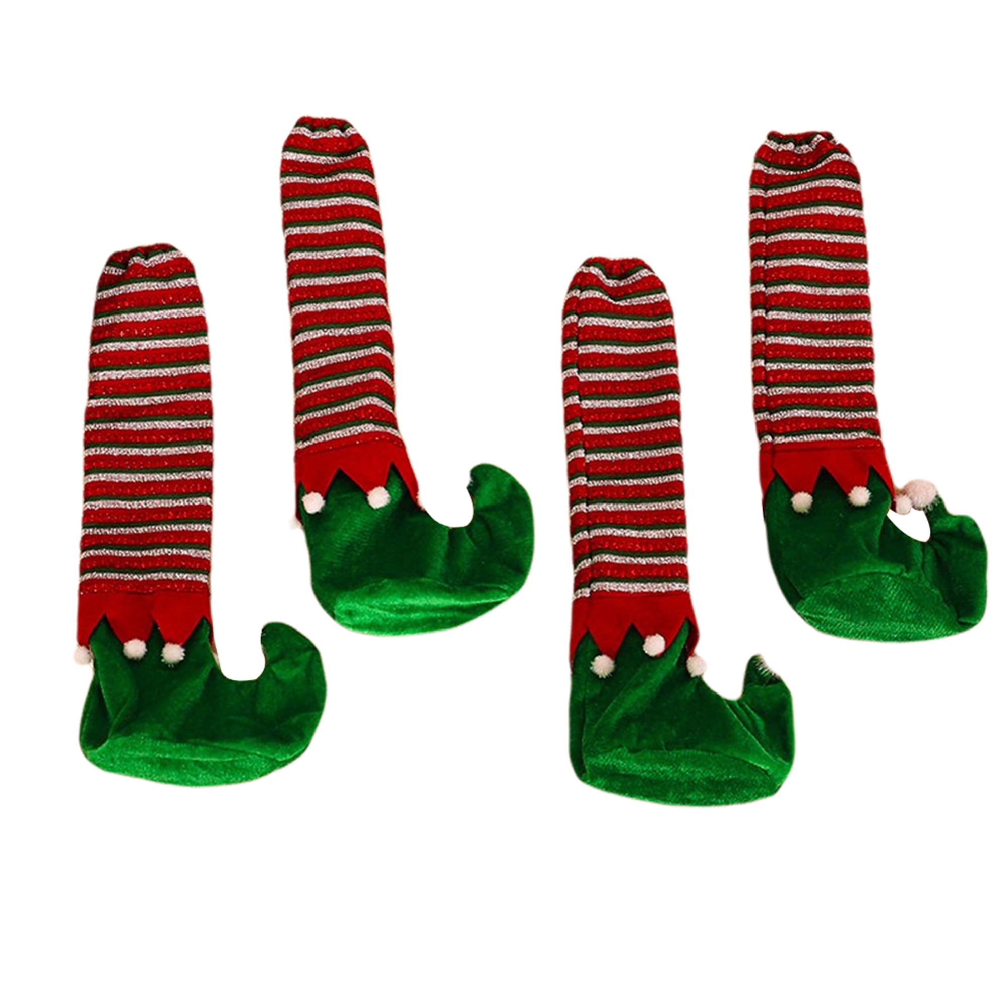 Sunisery Christmas Chair Leg Covers Cute Elf Design Chair Leg Socks
