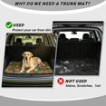 thumbnail image 3 of Jeiento Pine Bow Candy Cane Holiday Car Trunk Liner Anti Slip Vehicle Rear Mat Scratch Proof For Truck Van Winter Festive Decor, 3 of 6