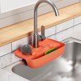 thumbnail image 1 of BeesClover Kitchen Faucet Drain Rack Multi-Purpose Anti-Splash Non-Slip Soap Sponge Wipe Sink Tray Holder Drain Basket, 1 of 8