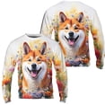 thumbnail image 3 of Welcome Spring Summer Shiba Inu Portrait Flower Blue Sky All Over Print 3D Sweatshirt Unisex Merch Shibas Dog Lovers Gifts Idea - 12001, 3 of 6