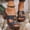 Navy, variant on Sandals Women Summer High-Heeled Sandals Solid-Color, Layered, Breathable, Plus-Size, Square Heel, Open-Toe, -On, Comfortable For Daily Wear Navy 36