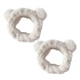 thumbnail image 2 of LShunze 2PCS Bear Ears Spa Headband No Slip Head Band for Face Wash Makeup Skincare Facial Headband Elastic Hair Band Carol Fleece Headbands for Women Girls, 2 of 8