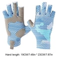 thumbnail image 3 of Guantes De Pesca Guantes de pesca de medio dedo Guantes de fitness anticorte Deportes (panal azul), 3 of 6