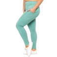 thumbnail image 2 of Women's High Waist Pocket Activewear Leggings, Dusty Jade, Full Length, 3XL, 2 of 5