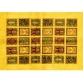 thumbnail image 1 of Ahgly Company Machine Washable Indoor Rectangle Abstract Yellow Modern Area Rugs, 2' x 5', 1 of 4