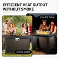 thumbnail image 4 of PARKWELL 5 Pieces Outdoor Patio Furniture Set with Fire Pit Table,All Weather Wicker 360°Swivel Glide Chairs for Garden Lawn Balcony Porch Deck,Brown/Beige, 4 of 13