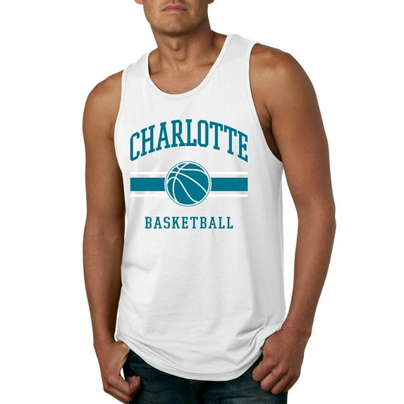 Wild Bobby City of Charlotte Basketball Fantasy Fan Sports Mens Tank Top, White, X-Large