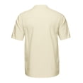 thumbnail image 5 of Tungbrin Cotton Linen Shirts for Men Summer Lightweight Short Sleeve Button up Tops Casual Solid Color T-Shirts, 5 of 5