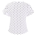 thumbnail image 4 of pxiakgy t shirts for women women's summer polka dot daily shirt v-neck petal sleeves casual tops blouse womens t shirts white + l, 4 of 8