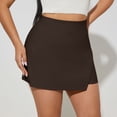 thumbnail image 2 of Gsakboxl Women's Skirts Women's Zipper A Line Skort Asymmetric Hem Fashion Casual Business Office Mini Skirt Shorts for Ladies M, 2 of 7