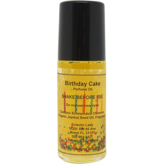Birthday Cake Perfume Oil, 1.0 Oz Portable Roll-On Fragrance