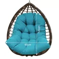 thumbnail image 5 of JIAN YA NA Hanging Basket Egg Chair Cushion Sofa Swing Chair Seat Cushion Padded Soft,Peacock Blue(Only cushion), 5 of 10