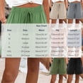 thumbnail image 4 of Auralook Women's Solid Drawstring Casual Shorts Summer Elastic Waist Cotton Shorts Loose Fit Short Pants with Pocket,Army Green,M, 4 of 8
