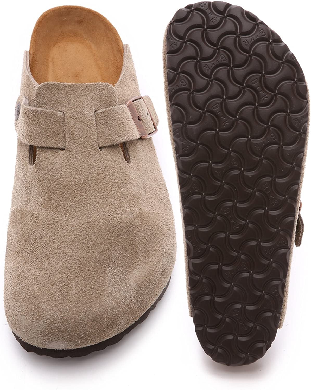 BIRKENSTOCK Unisex Adult EU 45 Narrow (Men 12-12.5) 560773 Taupe Suede