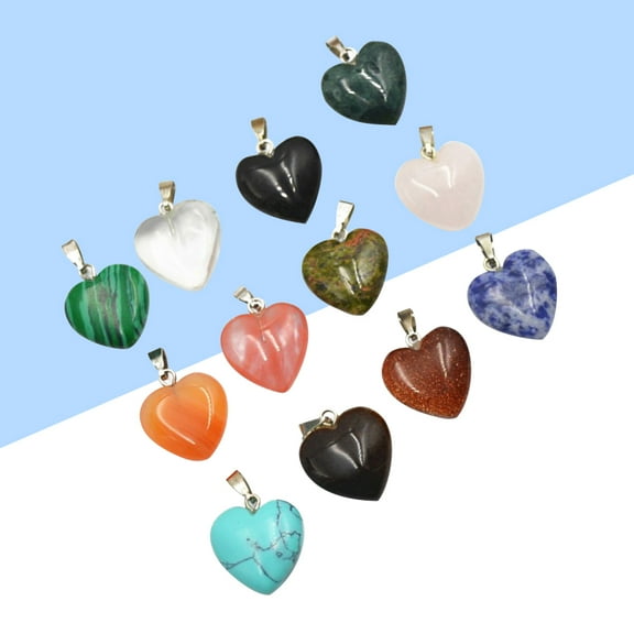 LEORX Leorx Natural Stone Charms Assorted Colors for Necklace and Keychain